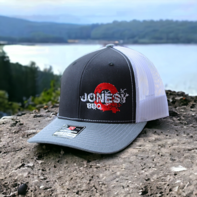 JonesyQ Dark Grey Embroidered Hat