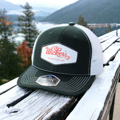 Wicker's Black & White Hat with Hex Patch